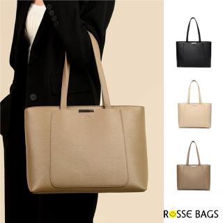 【Rosse Bags】潮流女士外出大容量通勤托特包 肩揹包(黑色／米色／卡其色)