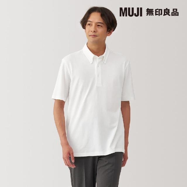 【MUJI 無印良品】男涼感鹿子織扣領短袖POLO衫(共4色)