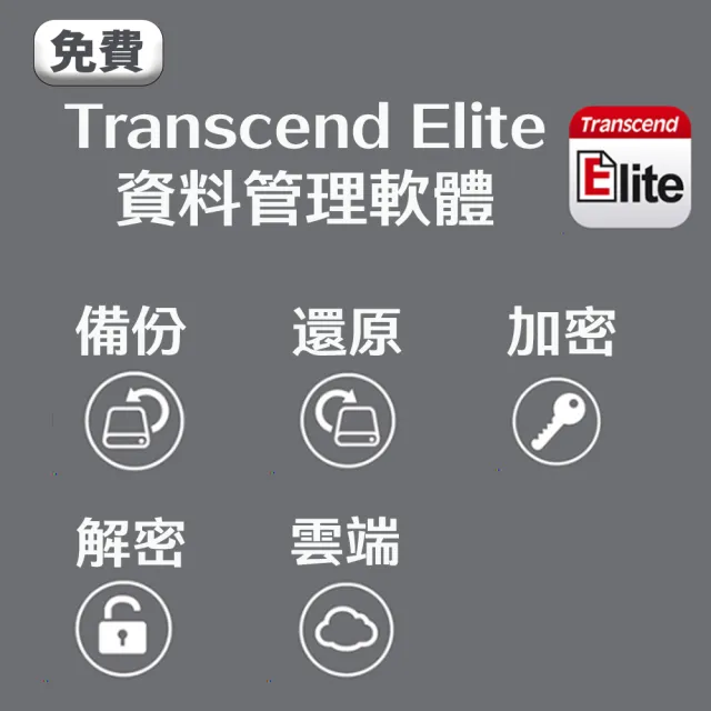 【Transcend 創見】ESD320A 2TB Type A高速固態行動碟-淡灰色(TS2TESD320A)