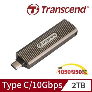 【Transcend 創見】ESD330C 2T Type C高速固態行動碟-深灰褐色(TS2TESD330C)