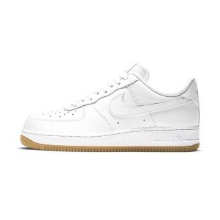 【NIKE 耐吉】Air Force 1 ”07 男鞋 白色 焦糖底 皮革 復古 低筒 休閒鞋DJ2739-100