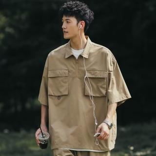 【Heart:W 新職人】★潮流五分袖大口袋襯衫(男上衣/男裝/上衣/Tshirt)