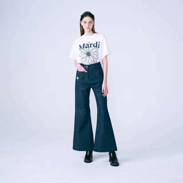 【MARDI MERCREDI】雙11印花短TEE 白 黑 綠 經典小雛菊 CROPPED / TSHIRT FLOWERMARDI