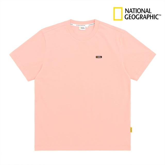 【國家地理服飾官方旗艦】NEODY小LOGO短袖T恤-蜜桃色(男女同款 XS-XXL)