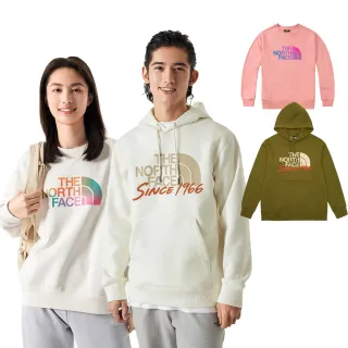 【The North Face 官方旗艦】情侶穿搭首選-男女款大學T/長袖帽/襯衫(多款任選)