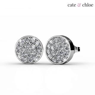 【Cate & Chloe】Nelly 18K白金 海洋之心施華洛世奇水晶耳環(美國輕時尚品牌)