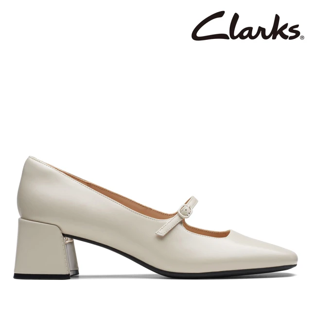 Clarks 女鞋 Nyta45 Shine 現代感方頭瑪麗珍高跟鞋(CLF73544D)