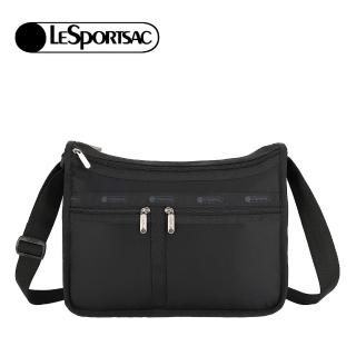 【Lesportsac】DELUXE EVERYDAY BAG 日常百搭斜背包 雙11 優惠(神秘黑)