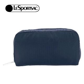 【Lesportsac】Rectangular Cosmetic 長形化妝包 收納包 送禮 禮物 推薦 女包(深海藍)