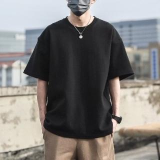 【Heart:W 新職人】★重磅純色寬鬆上衣(男上衣/男裝/上衣/Tshirt)