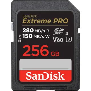 【SanDisk 晟碟】[全新版 再升級] 256GB Extreme PRO SDXC UHS II 記憶卡 280MB/s(專業攝影 原廠永久保固)