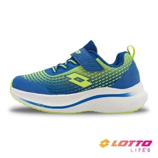 【LOTTO】童鞋 RAVE LIGHT 彈力避震跑鞋(藍綠-LT4AKR8216)