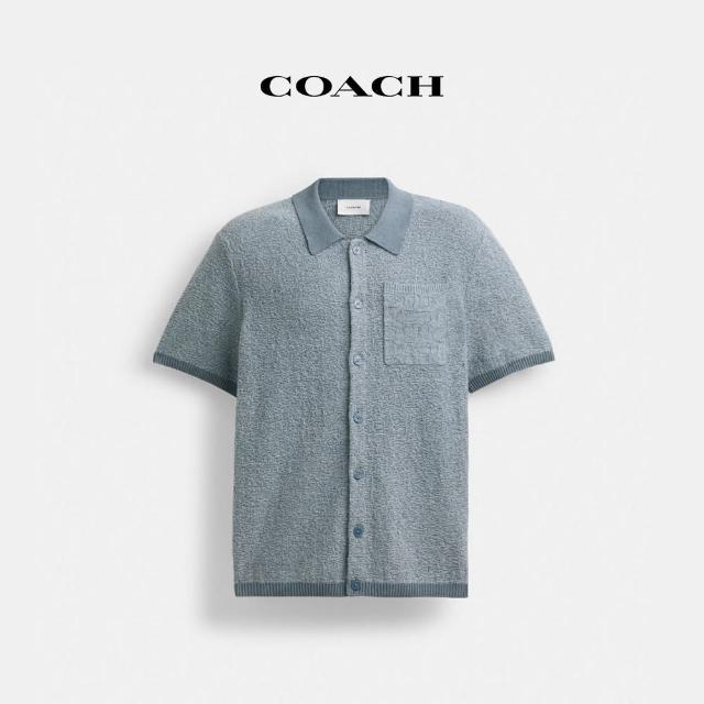 【COACH】POLO短袖上衣-藍色(CS585)