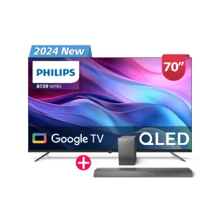 【Philips 飛利浦】70型4K QLED Google TV 智慧顯示器(70PQT8159)