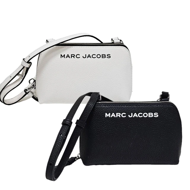 MARC JACOBS 馬克賈伯 MJ 新款 荔枝紋斜背包(專櫃款迷你黑色/白色)