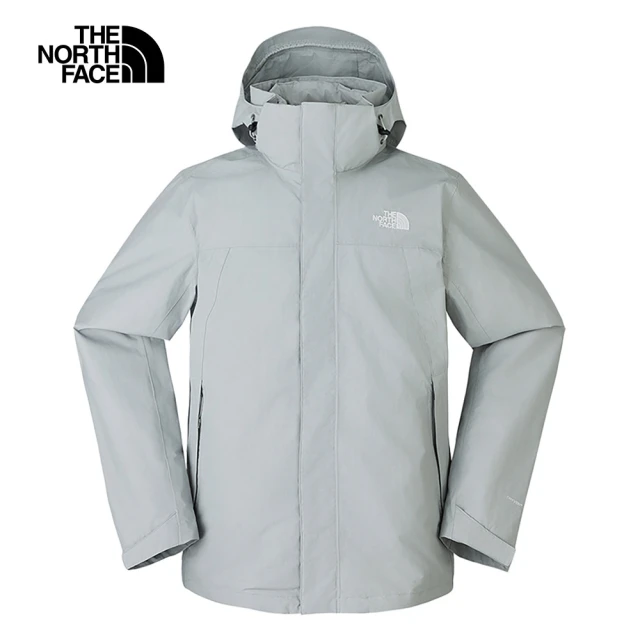 The North Face 北面男款棕色防水透氣保暖連帽羽