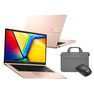 【ASUS】筆電包/滑鼠組★14吋i7輕薄16G筆電-蜜誘金(VivoBook X1404VA/i7-1355U/16G/1TB SSD/W11)