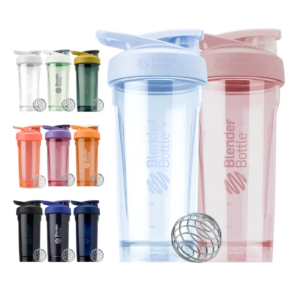 【Blender Bottle】2入組_〈Strada Tritan〉按壓防漏搖搖杯828ml 美國原裝進口(BlenderBottle/運動水壺)