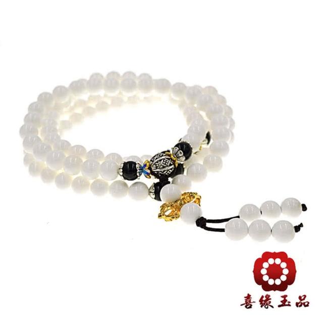 【喜緣玉品】白硨磲除障金剛108念珠(6mm)