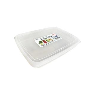 【NAKAYA】日本 扁長方形透明保鮮盒 1L(收納/平輸商品)