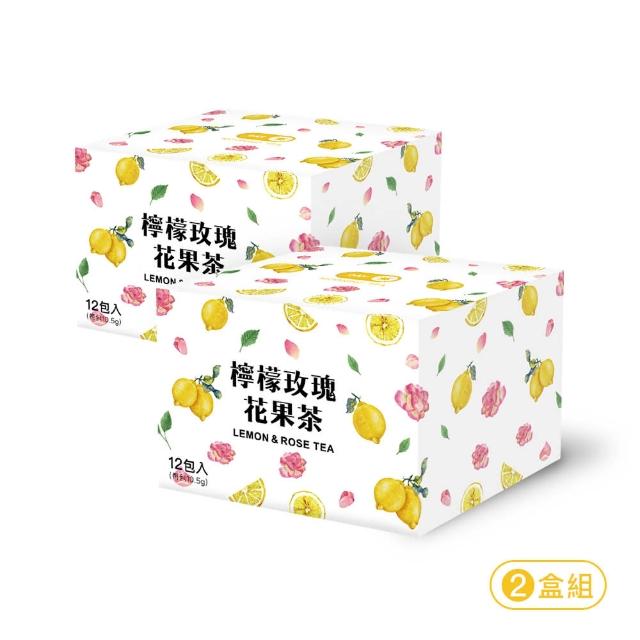 【MORNING TEA】檸檬玫瑰花果茶二組入｜10.5g*12包(玫瑰花茶、果乾茶、元氣茶、美妍茶、機能茶、補氣茶)