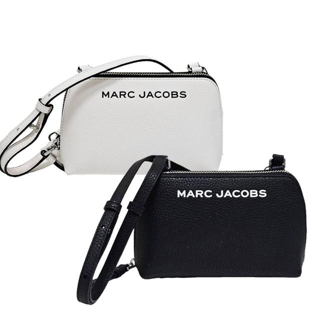 【MARC JACOBS 馬克賈伯】MJ 新款 荔枝紋斜背包(專櫃款迷你黑色/白色)