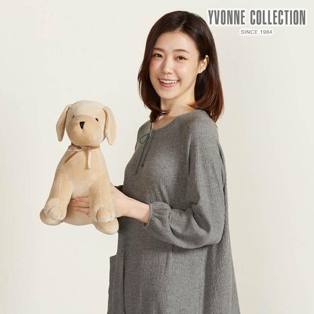 【YVONNE 以旺傢飾】旺旺坐姿狗玩偶-蜜茶棕