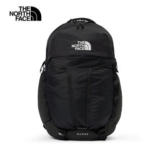 【The North Face 官方旗艦】北面男女款黑色DWR防潑水舒適減壓休閒後揹包｜52SG4HF