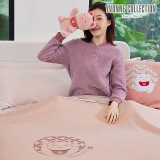 【YVONNE 以旺傢飾】100%美國棉萬用毯-招財貓(雙人 純棉)