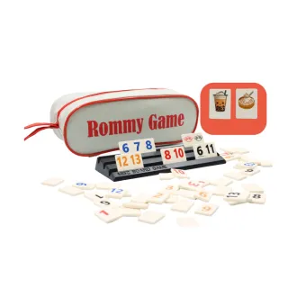 【漫格子】Rommy 數字遊戲以色列麻將 袋裝小牌台灣特色小吃大字版2-4人(拉密 益智桌遊 麻將)