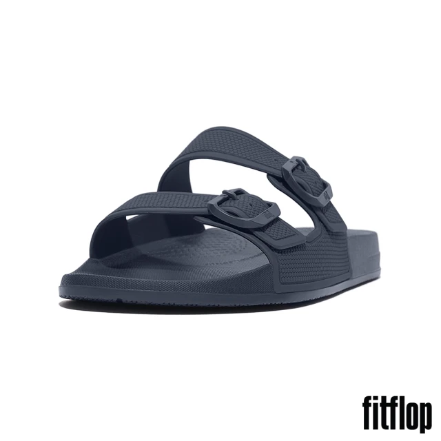 FitFlop iQUSHION輕量雙帶扣環涼鞋-男(午夜藍)