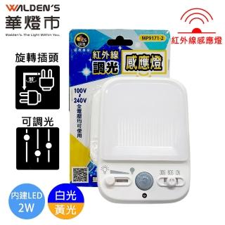 【華燈市】LED 2W紅外線感應燈(可調光調時間 室內感應燈 隨插即用)