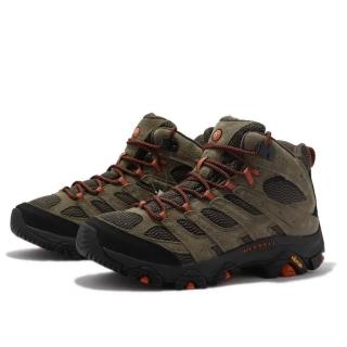 【MERRELL】Moab 3 MID GORE-TEX 健行用運動男鞋 橄欖綠 橘(ML035791)