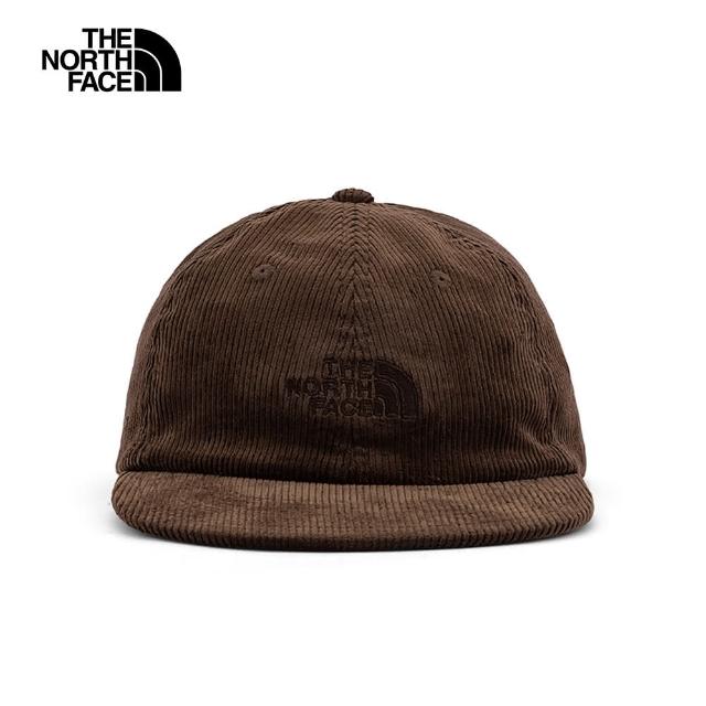 【The North Face 官方旗艦】北面男女款棕色燈心絨品牌LOGO運動帽｜7WJQ1OI
