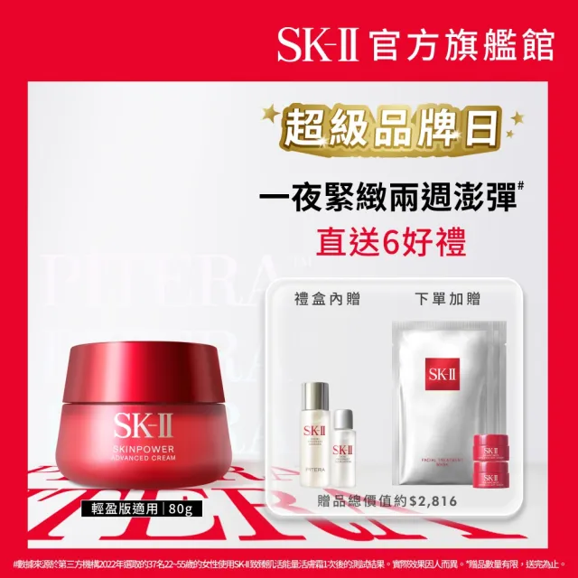 【SK-II】官方直營 致臻肌活活膚霜80g經典or輕盈任選(禮盒組/乳霜)