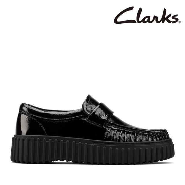 Clarks 女鞋 Torhill Mocc 羅紋厚底餅乾莫卡辛鞋(CLF79354C)