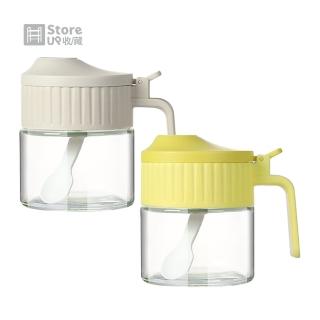 【Store up 收藏】馬卡龍色系 玻璃調味罐 330ML-2入組(AD460)