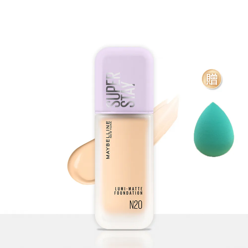 【MAYBELLINE 媚比琳】裸霧光持久水粉底 SPF12 PA+++(35ml)