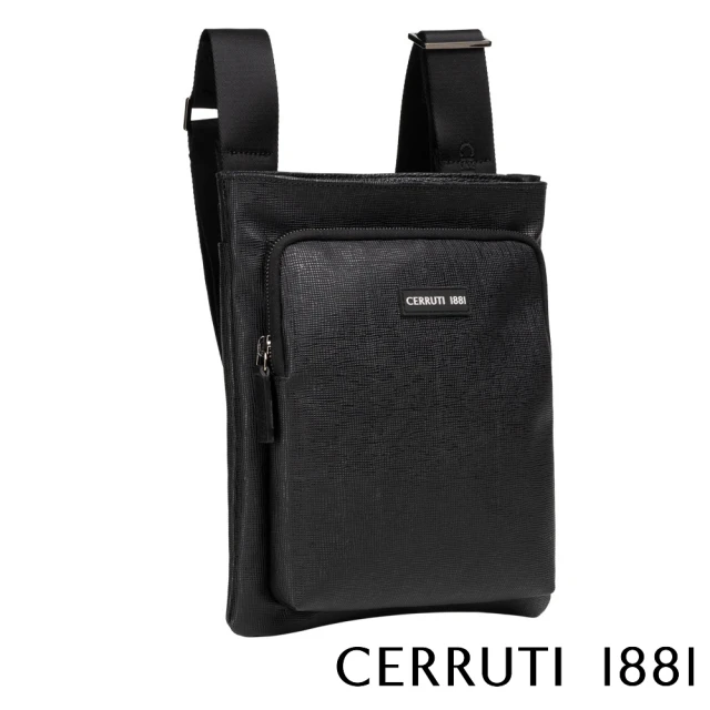 Cerruti 1881 限量2折 義大利頂級肩背包側背包 全新專櫃展示品(黑色 CEBO06320T)