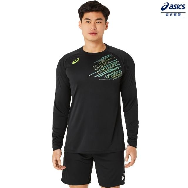 【asics 亞瑟士】長袖上衣 男女中性款 日本版 排球上衣(2053A188-001)