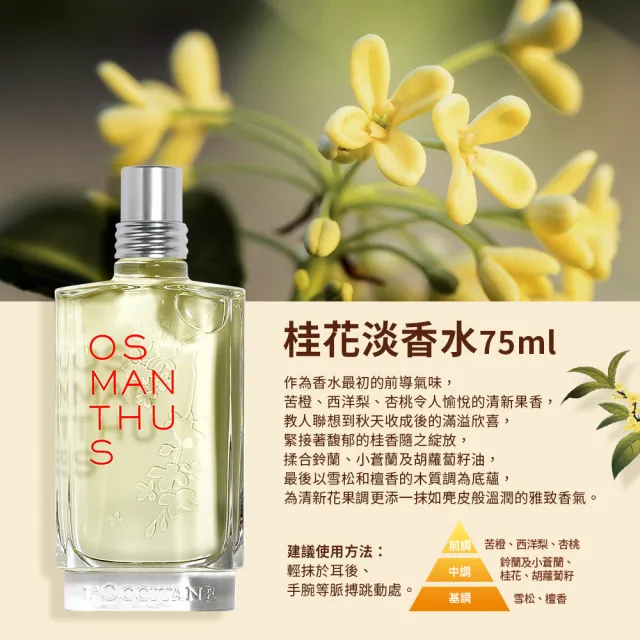 【L’Occitane 歐舒丹】官方直營 桂花淡香水75ml