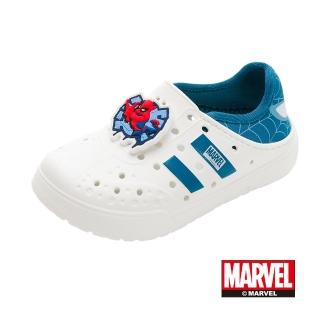 【Marvel 漫威】童鞋 蜘蛛人 輕量洞洞鞋/透氣 防水 輕量 臺灣製 藍白(MNKG45336)
