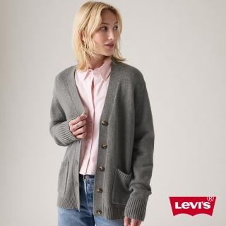 【LEVIS 官方旗艦】女款針織罩衫外套 / 混羊毛 熱賣單品 000O0-0002
