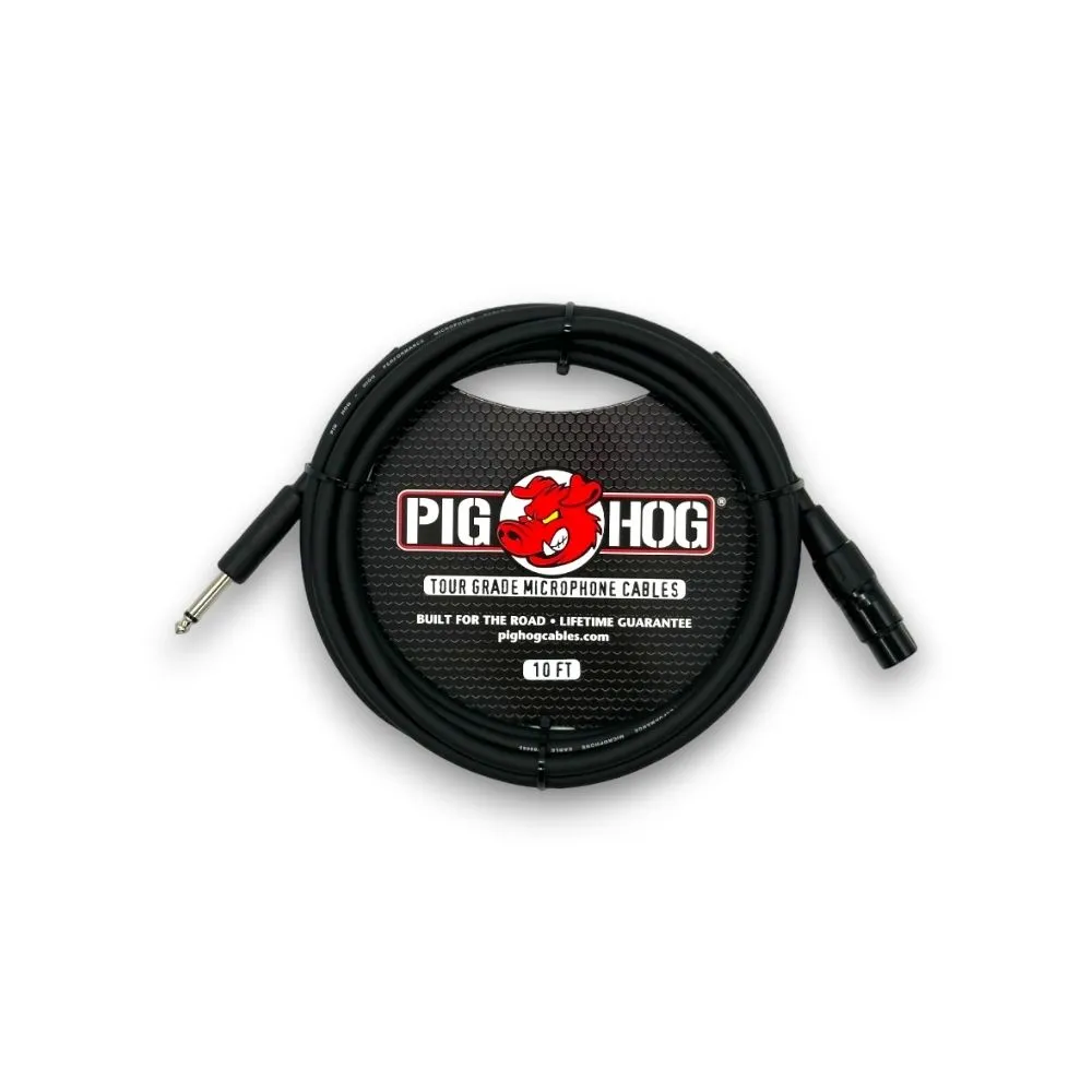 【PIG HOG】終身免費保固 10呎Hi-Z麥克風導線／PHM10Z(樂器導線 6.3導線 XLR導線 播客 MIC)