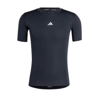 【adidas 愛迪達】TF Tee 男 緊身衣 短袖上衣 運動 健身 訓練 吸濕排汗 包覆 透氣 黑(JE6698)