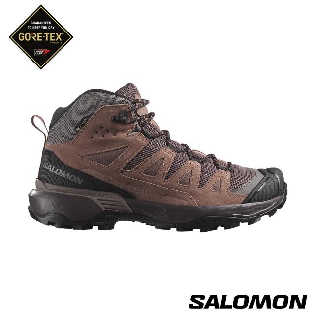 【salomon官方直營】女 X ULTRA 360 LTR Goretex 中筒登山鞋(灰/粉/紅)