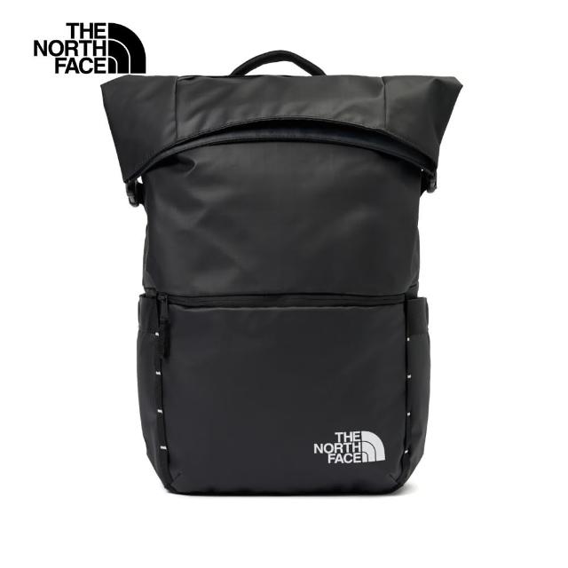 【The North Face 官方旗艦】北面男女款黑色DWR防潑水耐用大容量休閒後背包｜81DO53R