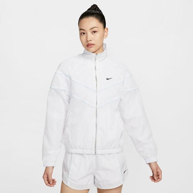 【NIKE 耐吉】外套 女款 運動風衣外套 寬鬆版型 WINDRUNNER UV WOVEN JACKET 白 FV6305-100