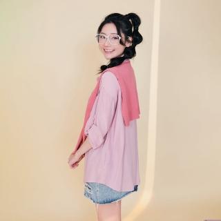 【MAJOR MADE】兩件式親膚刺繡披肩襯衫(襯衫/披肩襯衫/棉質襯衫)