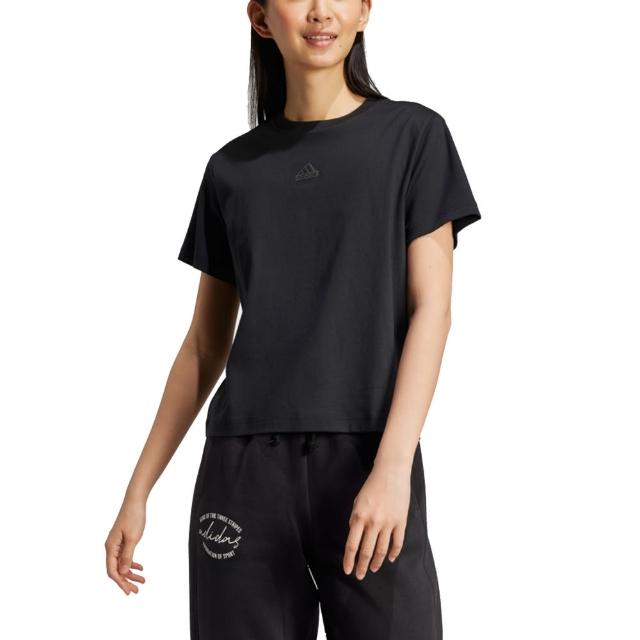 【adidas 愛迪達】W BLUV Q3 TEE 圓領短袖上衣 女 - IY1463